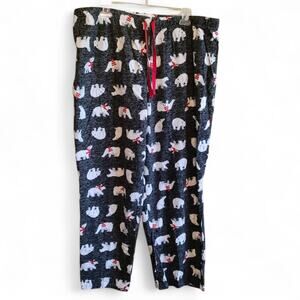 Sonoma Goods for Life Polar Bear Pajama Pants Gray Flannel Lounge XXL